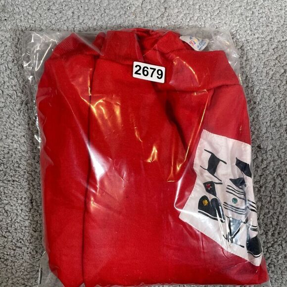 Vintage Bah Hum Bug Holiday Christmas Sweater Adult Pullover Red Ken Done Small - Picture 8 of 8